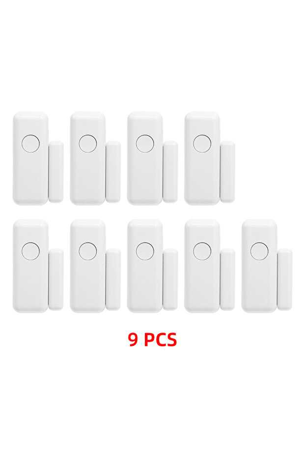 9PCS HIVA Wireless Magnetic Door & Window Sensor EV1527 Coding Mode RF 433MHz for Home Security Alar