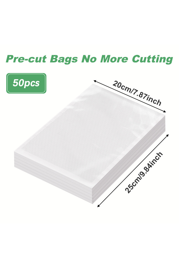 50pcs 20x25cm 50PCS/Lot BPA-Free Vacuum Food Bags, Vacuum Sealed Storage Bags For Food Storage and P