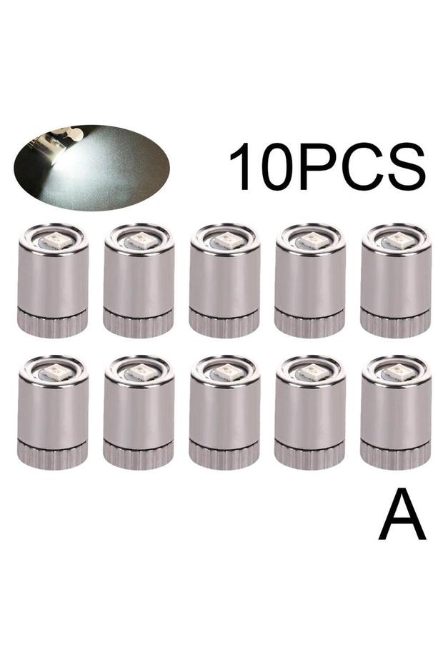 white 10Pcs Miniature Lights for Dollhouse,Miniature LED Lights for Handcraft,Mini Spot Lights Batt
