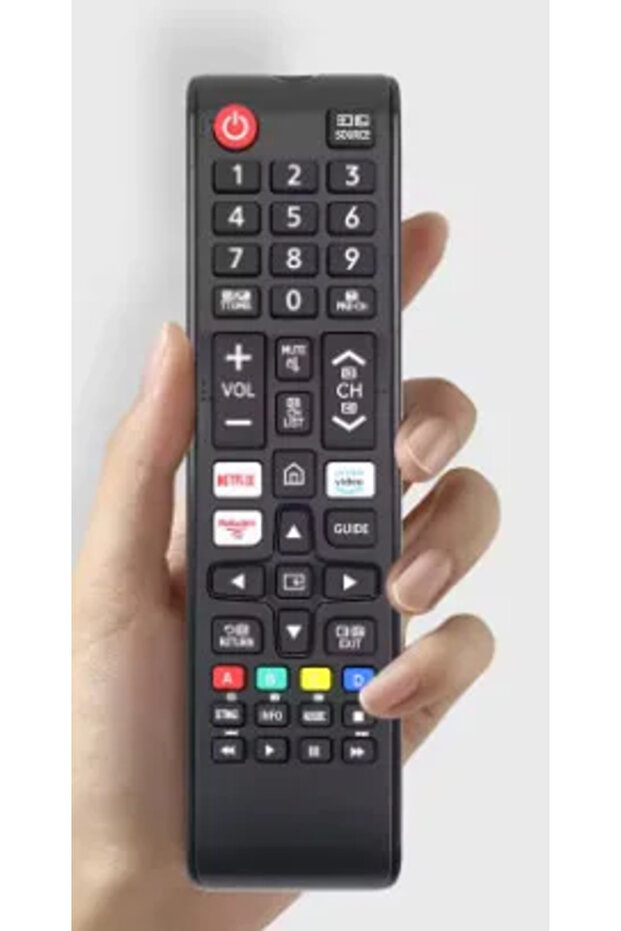 جهاز تحكم عن بعد عالمي أسود للتلفزيون الذكي، بديل للتحكم مناسب لأجهزة التلفزيون 4K UHD QLED HDTV L
