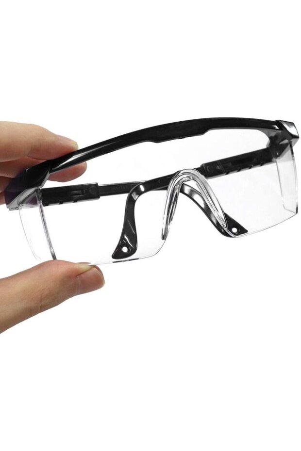 Black 2Pcs Anti-Splash Work Safety Glasses Eye Protecting Lab Goggles Protective Industrial Wind Dus
