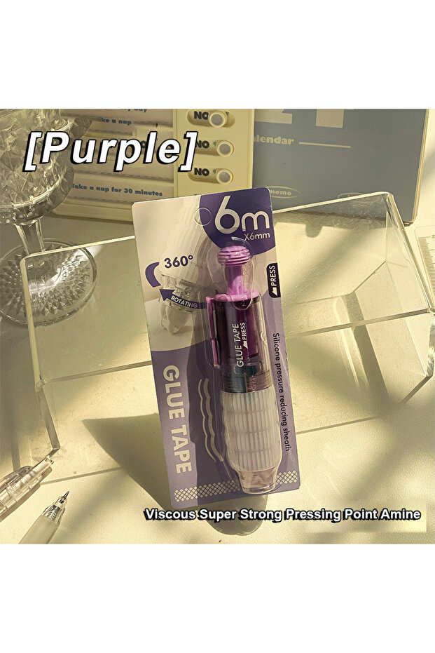 Purple 1PC Pen Style Push Point Adhesive With High Appearance Value and Viscosity Replaceable Core C