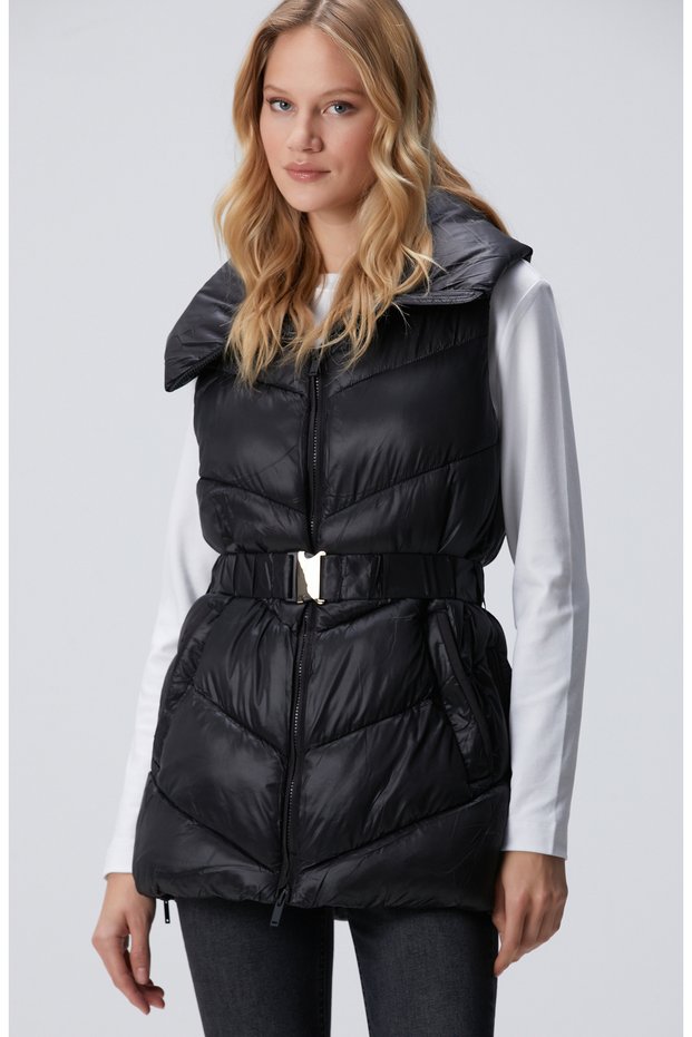 N-Tech Siyah Casual Yelek