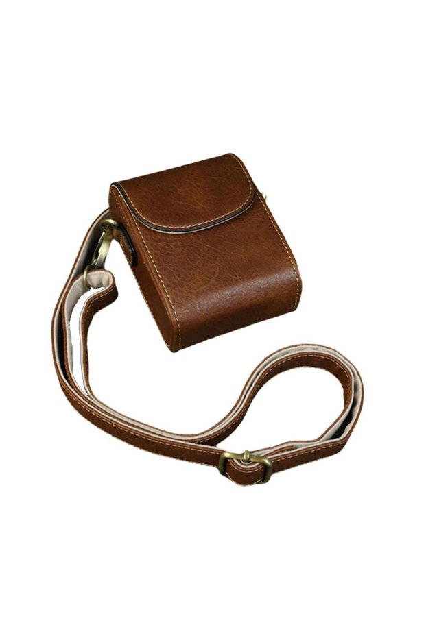 B Universal Leather Camera Bag For Lumix ZS99/TZ99 ZV1M2 Canon SX730/740 Crossbody Bag Shoulde...