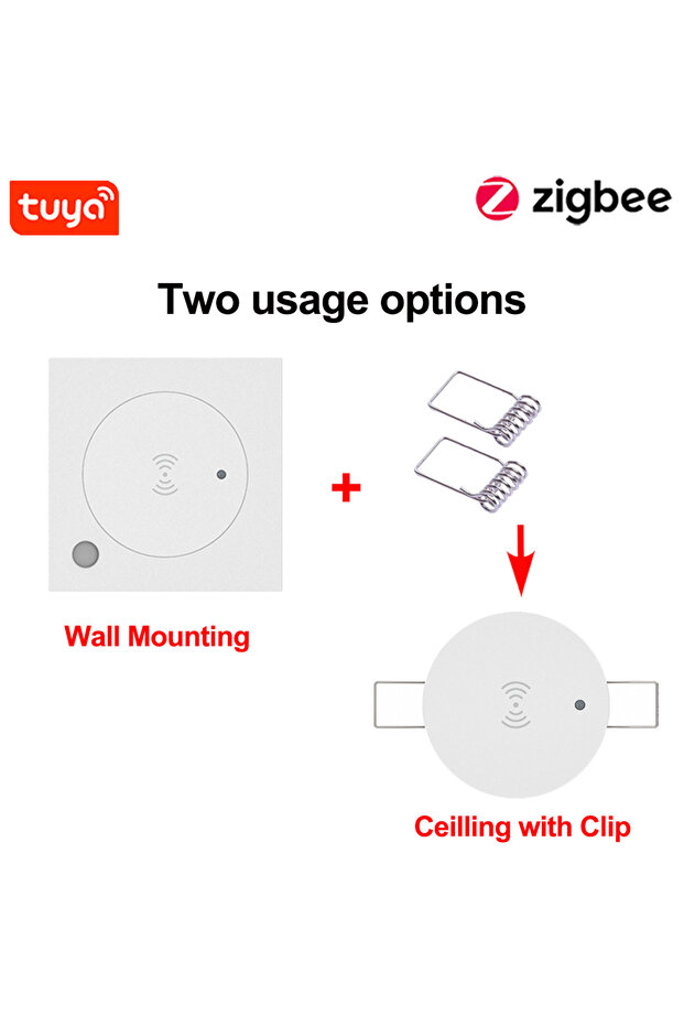 ZIGBEE 1PCS Haozee Tuya WiFi/ZigBee 24G MmWave Radar Smart Human Presence With Illumination Detector