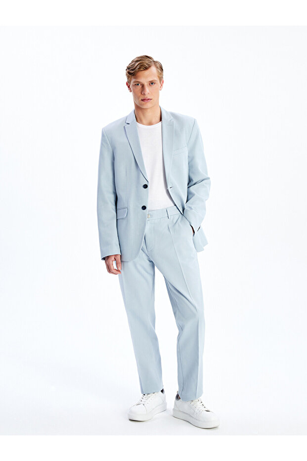 Trendlucky Standard Fit Linen Blend Men's Trousers with Difference