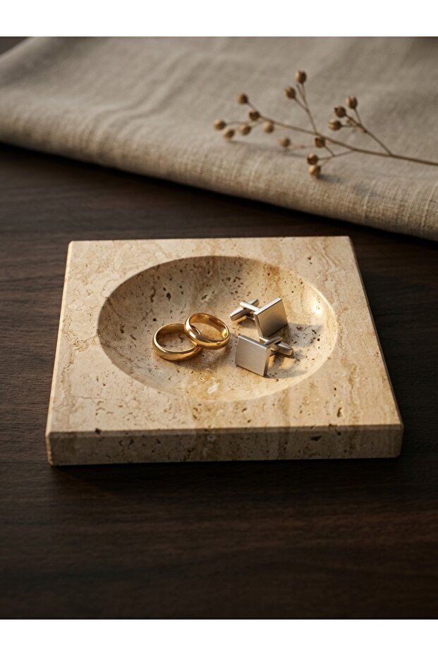 Travertine Ring Holder Organizer
