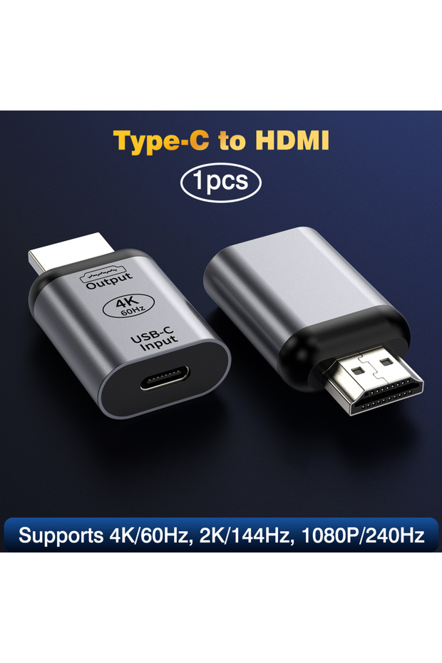 Type C to HDMI UGOURD USB C Female to HDMI/DP Male Adapter 4K@60Hz 2K@144Hz Type C to HDMI/DisplayPo
