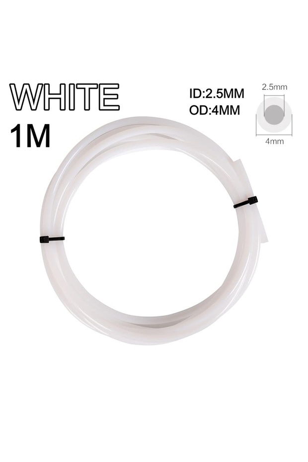 White 1M PTFE Bowden Tube ID 2.5MM OD 4MM For 3D Printer Bambu Lab P1S/P1P/X1C/X1/X1E/A1 Creality En