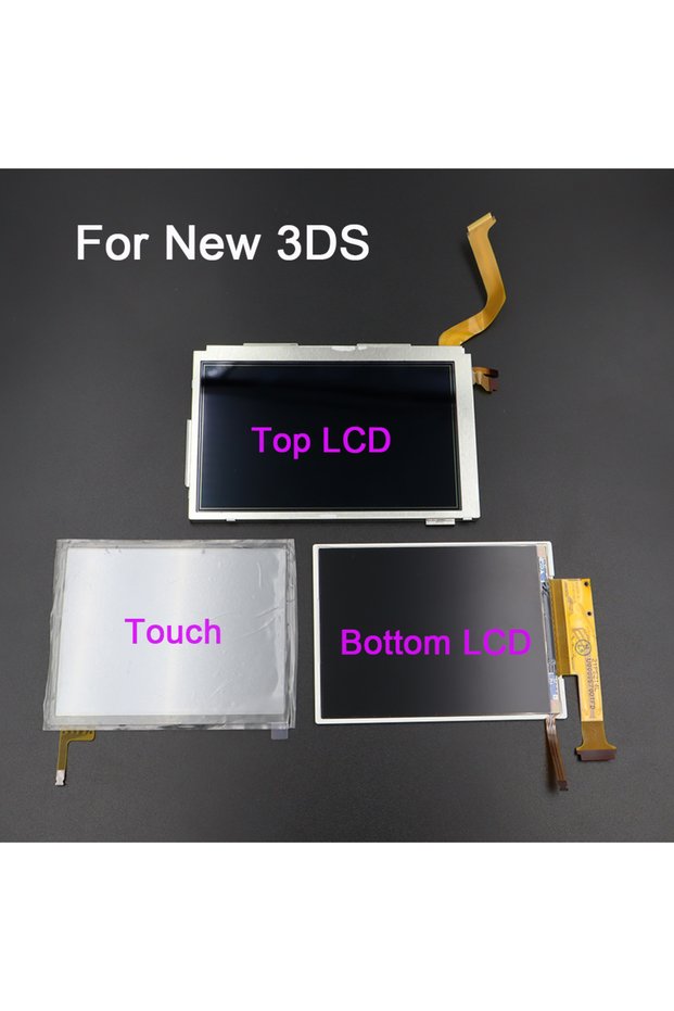 1Set New 3DS 1PC/1Set Top Upper & Bottom Lower LCD Display Screen For New 3DS, New 3DS XL LL Contr
