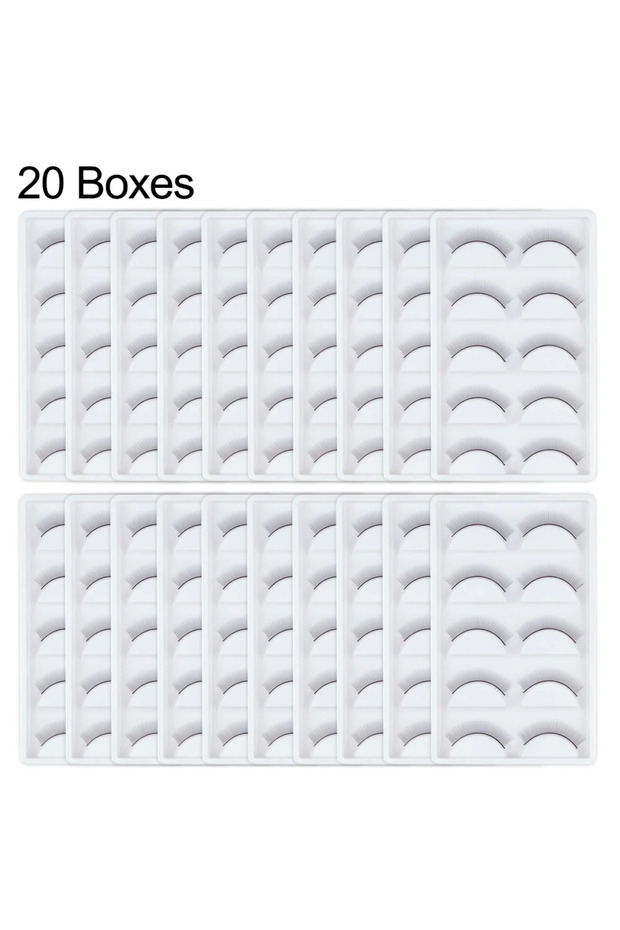 20 Boxes 5/10/15/20Boxes Training Lashes Beginner False Eyelashes Practice Mink Lashes Strip Individ