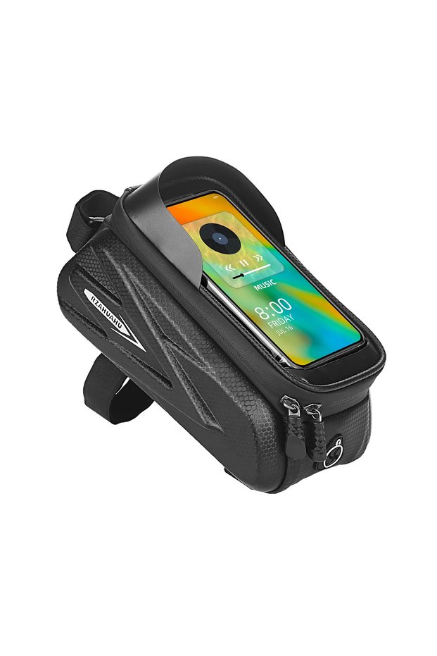 BLACK Bicycle Bag Front Tube Bag Hard Shell Bag Cycling Bag Frame Bag Top Tube Bag Mountain Bike Bag