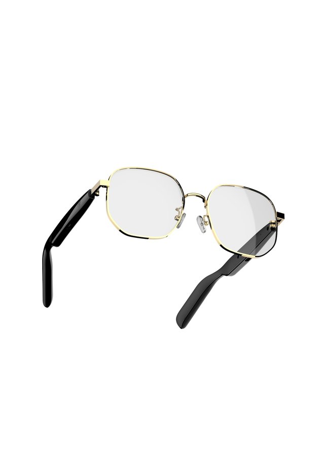 SG16-Black SG-16Pro New Trendy Smart Glasses Anti Blue Light Gold Frame Sunglasses Music Stereo For