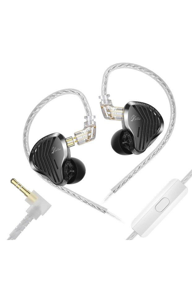 3.5mm mic Kz Gk Kunten 1DD Dynamic Drive Earphone Hifi IEMs In Ear Earbuds 2pin Detachable Cable Met