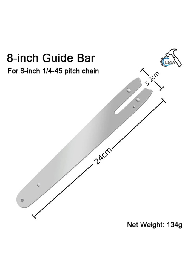 8inch Guide Bar 4/6/8 Inch Saw Bar 28/36 Knots Electric Chain Saw Accessories Replacement Chain Guid