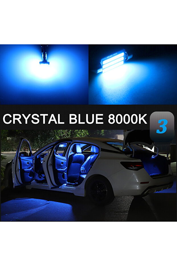 E60 Sedan - 11PCS Crystal Blue 8000K Car LED Interior Light Canbus For BMW E87 E81 F20 E36 E46 E90 E