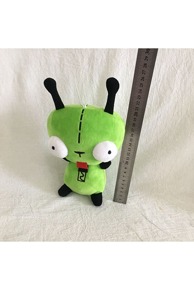 black New Alien Invader Zim 3D Eyes Robot Gir Knapsack Cute Stuffed Plush Green Kawaii Plush Doll Kn