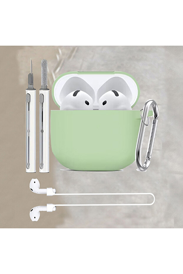 For airpods 4 Olive Silicone Earphone Case For Apple AirPods 4 Case Wireless Headphones Earbuds Case