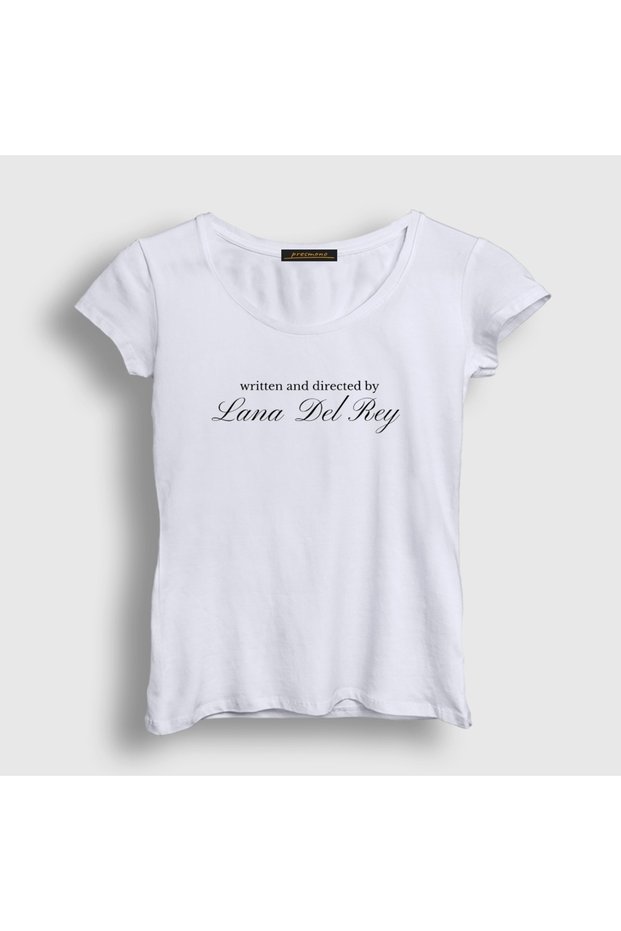 Women's White Written and Directed by Lana Del Rey T-Shirt 620987Tt