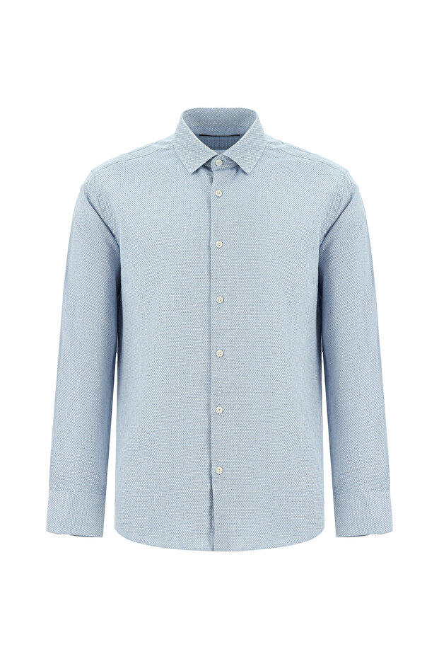 Long Sleeve Classic Patterned Cotton Shirt