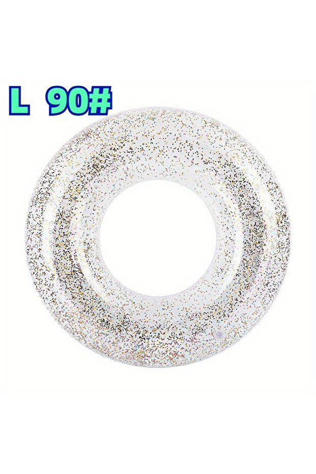 L 90 Large Size Transparent Inflatable Pool Float Swimming Ring for Adults Water Play Swim Tube Swim