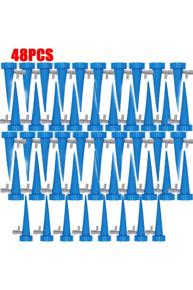 48PC-Blue Automatic Drip Irrigation System Self Watering Adjustable for Flower Plants Greenhouse Ga