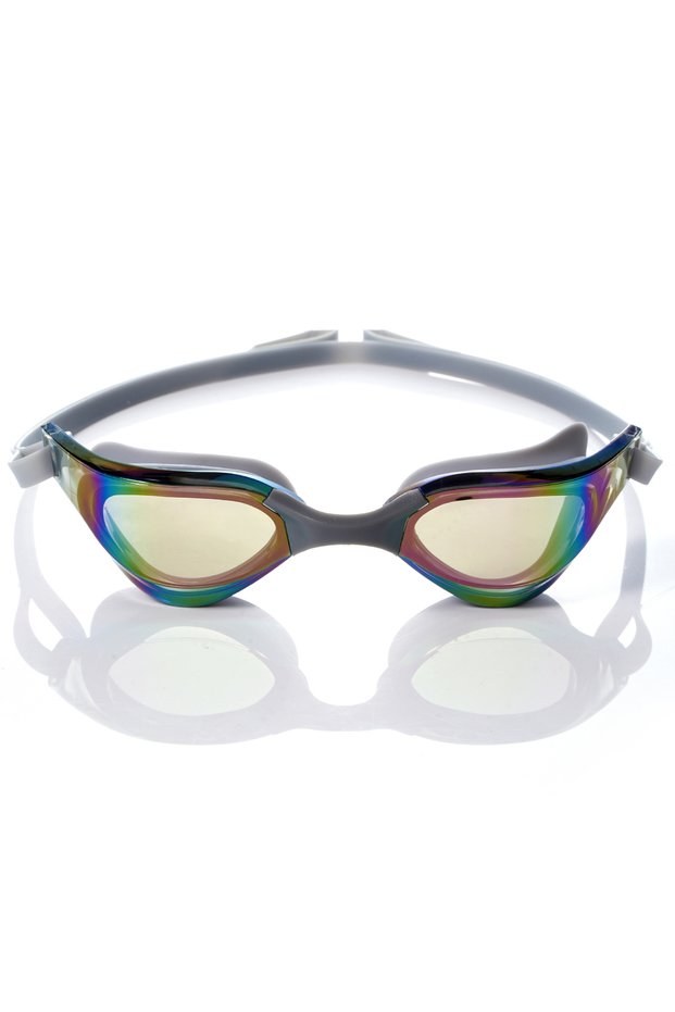GREY 1PC Swimming Goggles, Anti-Fog Lenses, Leak-Proof Silicone Seal, Adjustable Dual Straps, Adult