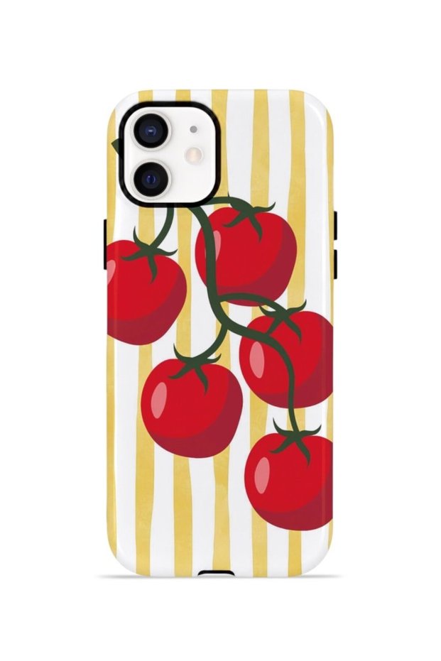 iPhone 12 Vorian Double Layer Case Tomato Market Stripe