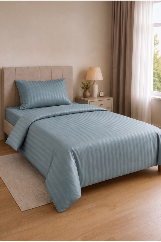 Single 100% Cotton Satin Duvet Cover Set 160X220 cm