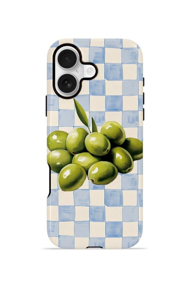 حافظة آيفون 17 فوريان ذات الطبقات المزدوجة بتصميم Olive Market Check