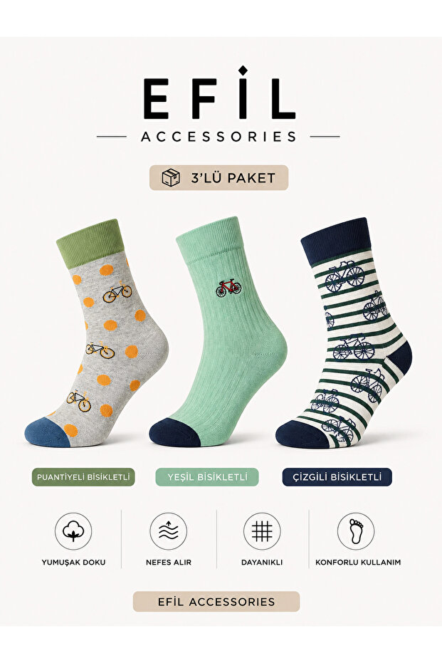 Premium Cycling Men's 3-Pack Socks