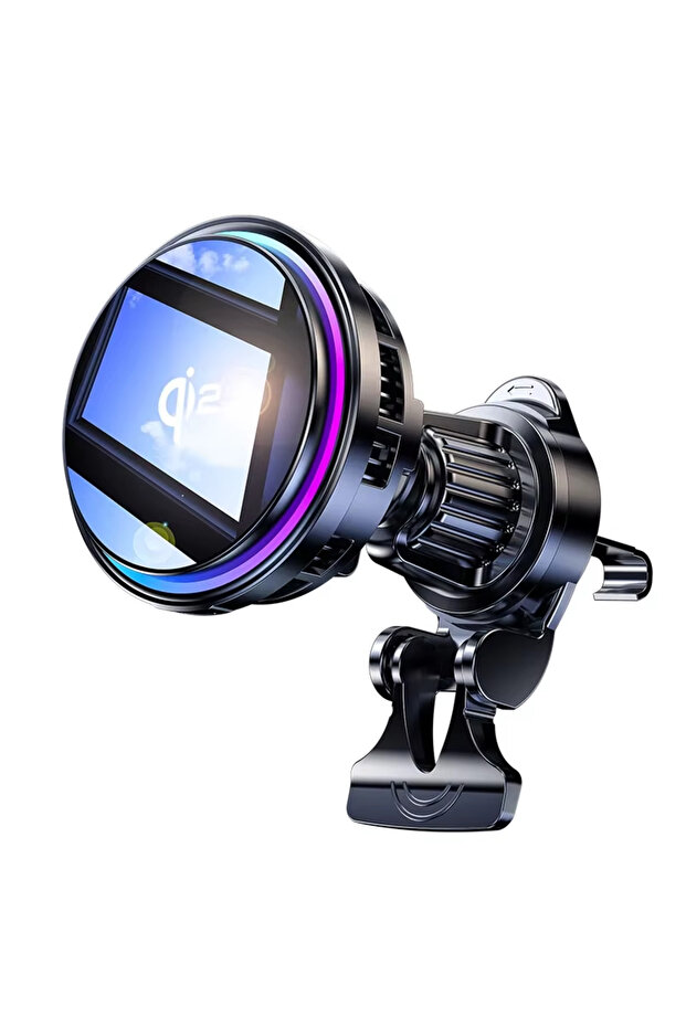 VIKEFON Type 1 QI2 QI2 Ice Cooling Tempered Glass RGB Magnetic Wireless Car Charger Fast Charging Ra