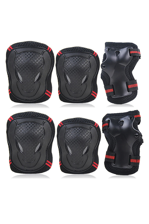 L Red-6PCS 6PCS Kids/Youth/Adult Knee Pads Elbow Pads with Wrist Guards Protective Gear Set 6 Pack f
