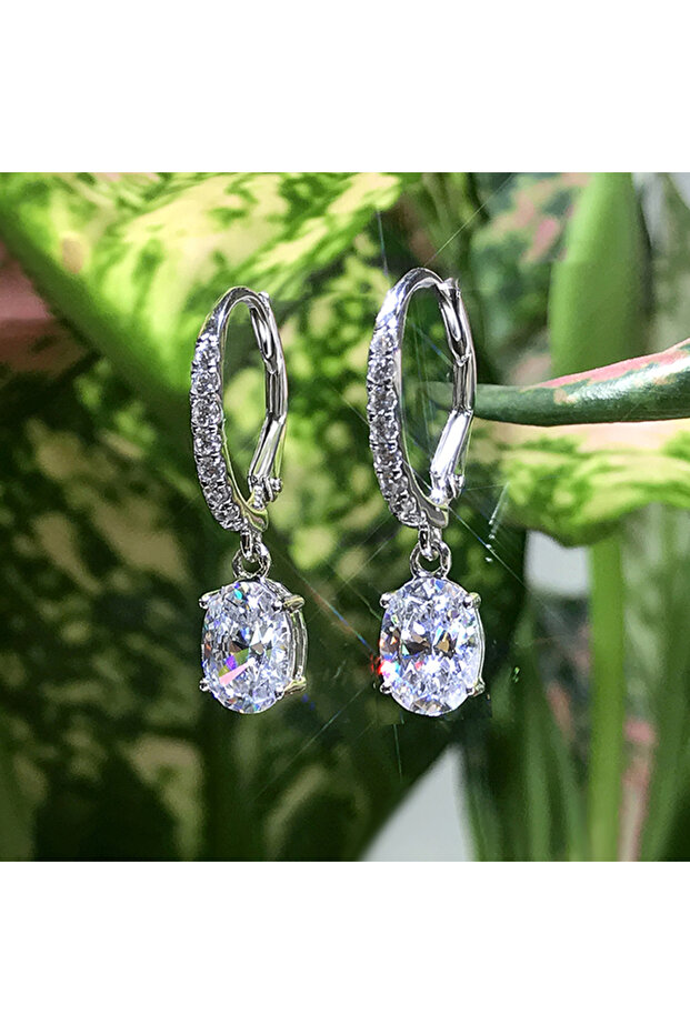 E720 Huitan Delicate Pear CZ Drop Earrings Women Crystal High Quality Versatile Nice Gift Love Fashi