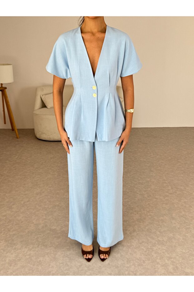 Linen Vest Set - 7