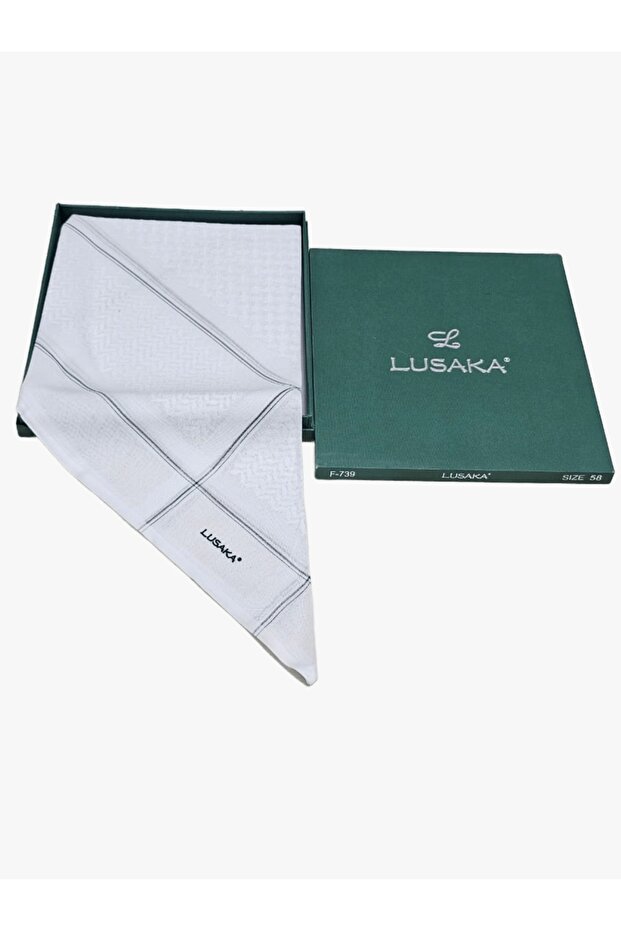 شماغ لوساكا (Lusaka) باللون الأبيض
