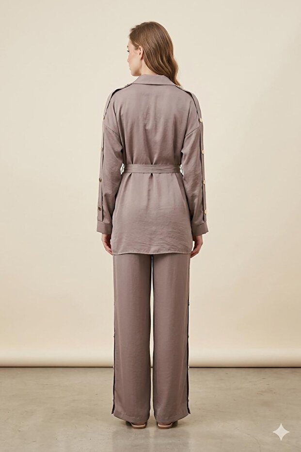 Tunic with Snap Button Sleeves - 3