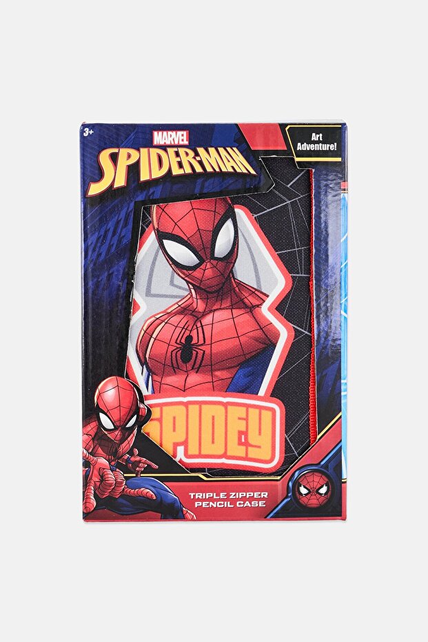 Spider-Man Triple Zipper Pencil Case, Multicolor