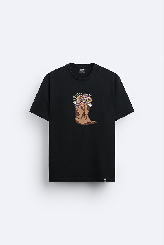 Pinterest Printed Crew Neck Black T-Shirt T-Shirt