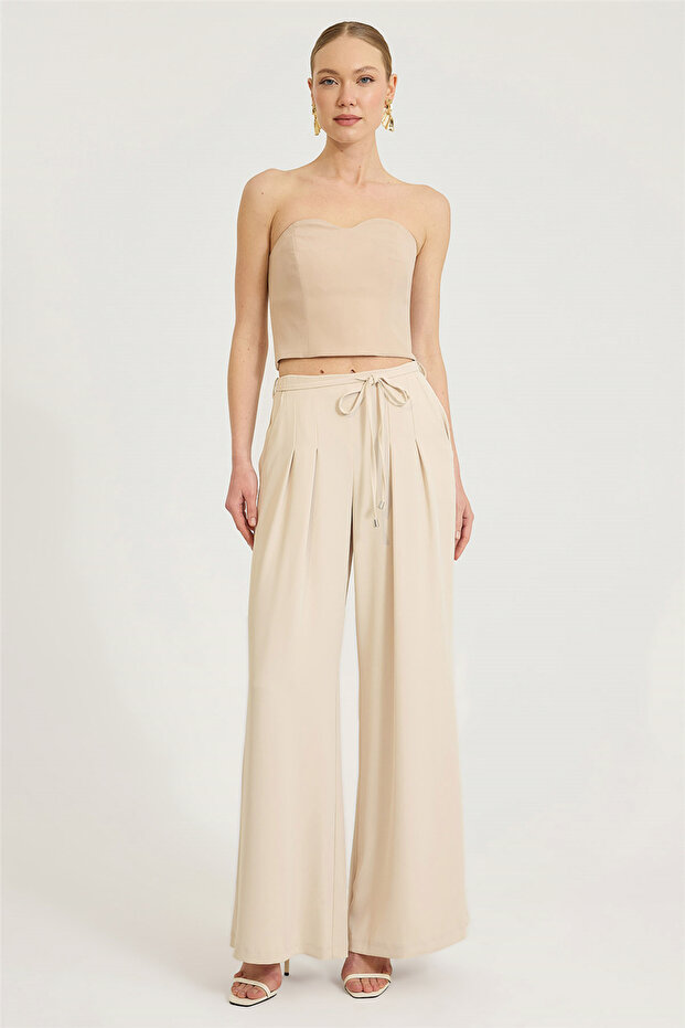 Drawstring Belted Trousers
