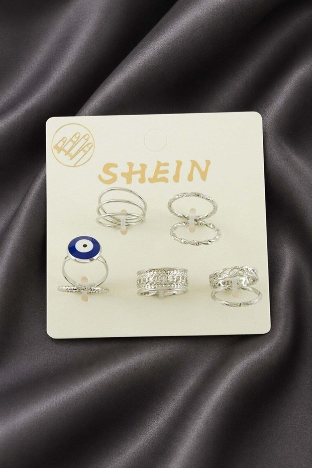 7 Pieces of Nazar Luxury Joint Rings
