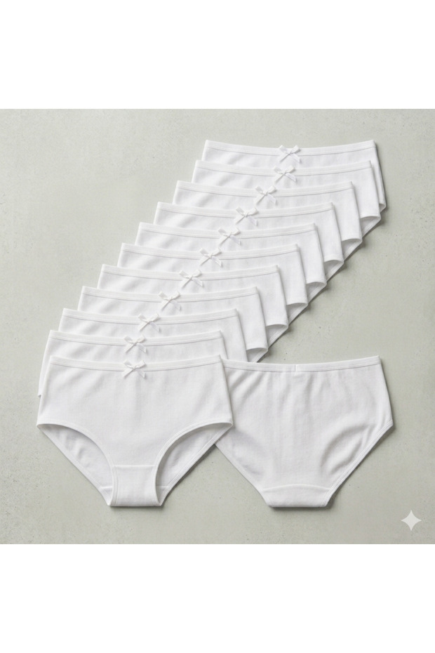 268 Women's 12-Pack White 100% Cotton Ribbed Oversized Slip (Xl-5Xl)