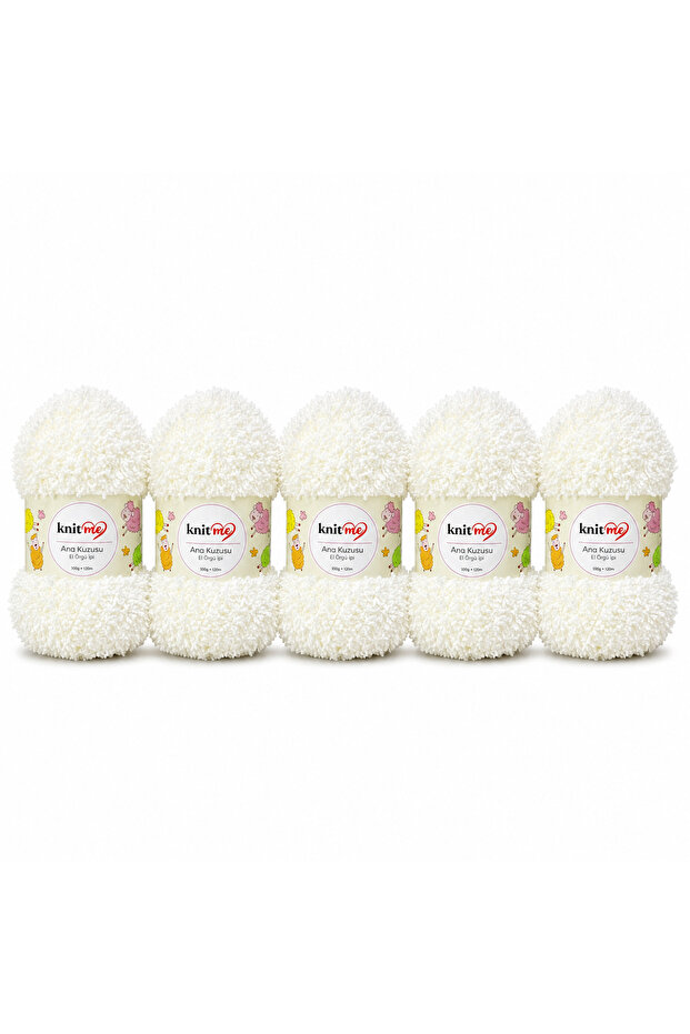 خيط حياكة يدوي من أنا كوزو 100 جرام، عبوة من 5 قطع، 110 متر