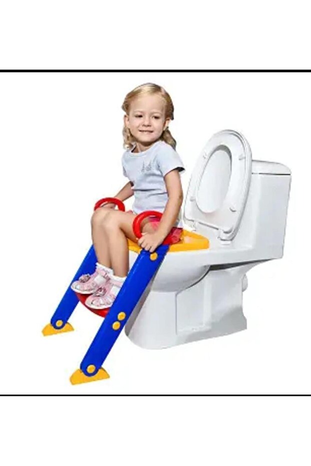 Child Toilet Training Seat with Step Stool Ladder for Kids – Foldable Potty Training Seat with Non-Slip Steps
