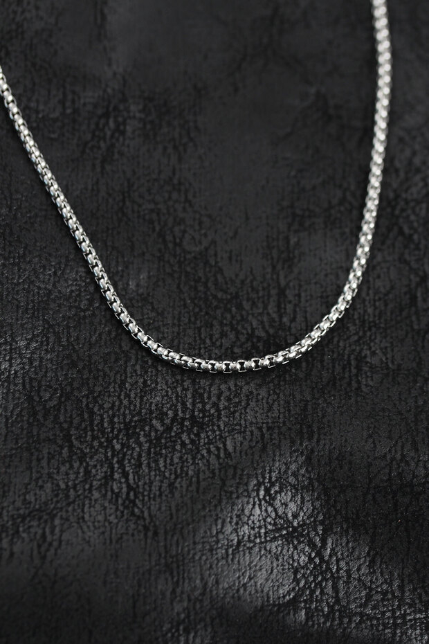 316L Steel Venetian Chain Model Silver Color Men's Necklace -