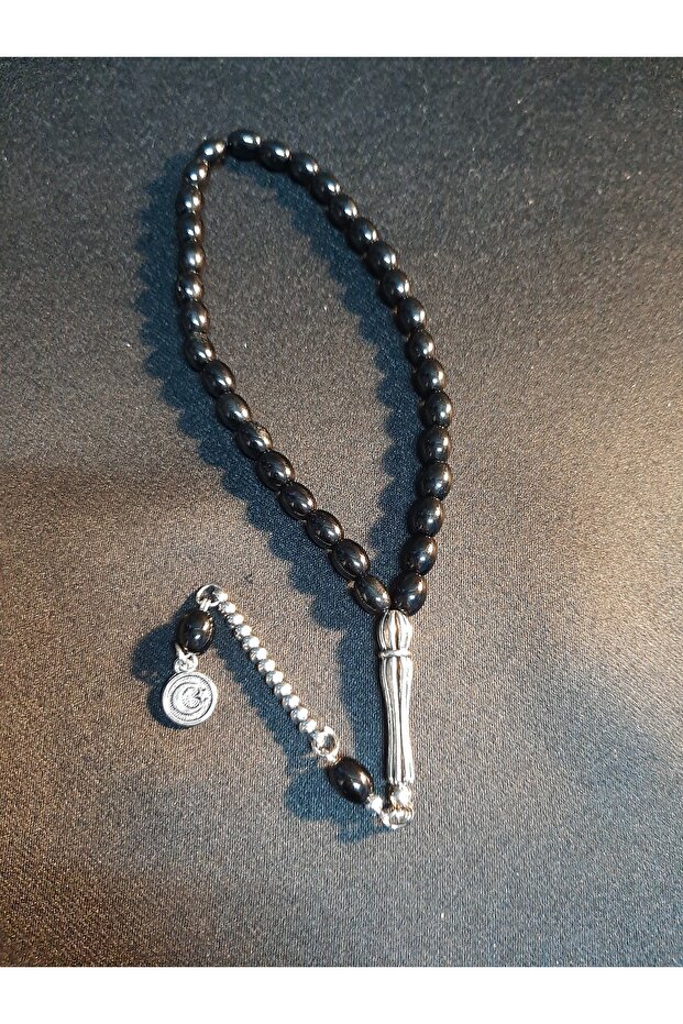 Black Color Glass Beads 33 Pieces Minimal Prayer Beads