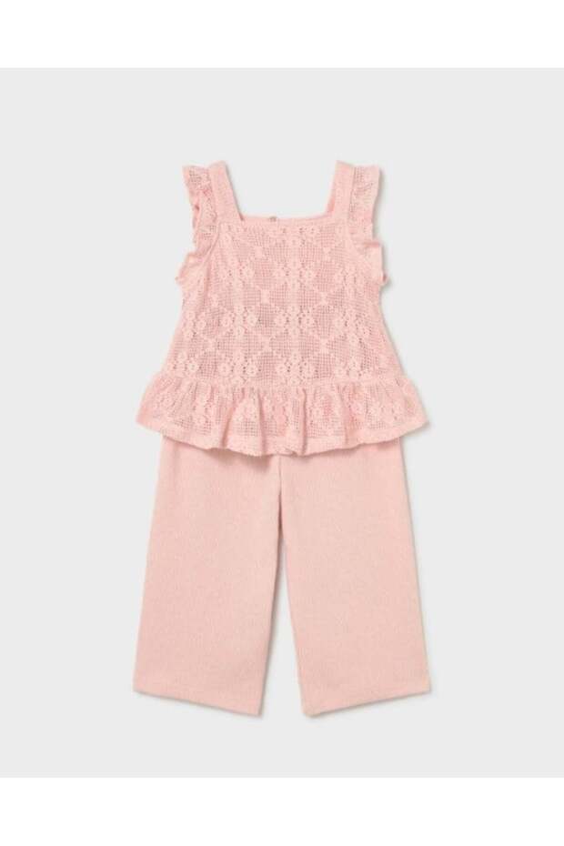 Baby Girl Embroidered Set 6 Months 4 Years Old Pink
