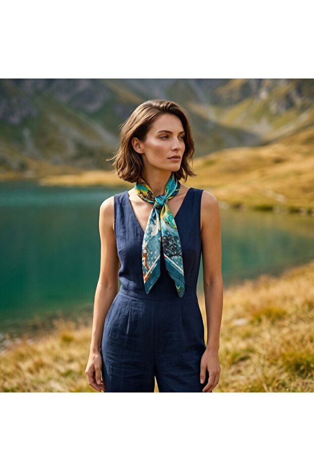Nature Scenic and Figured Illustration Design Scarf 70X70 cm
