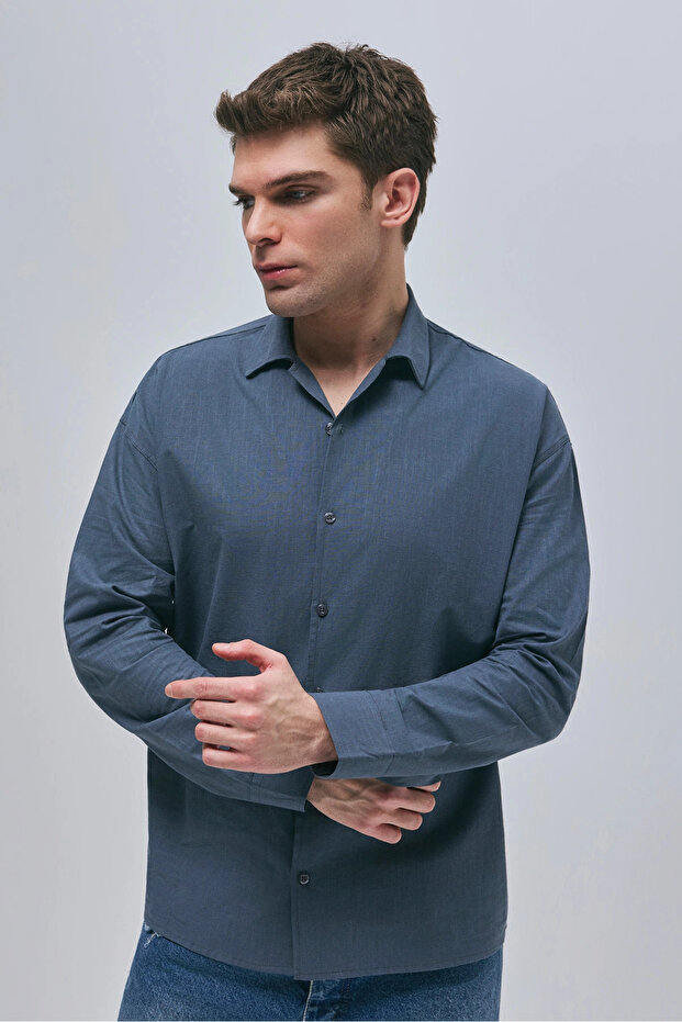Flared Linen Shirt