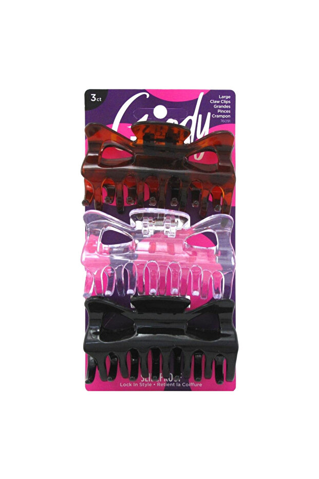 Classics Large Rectangle Claw Clip 3 Ct